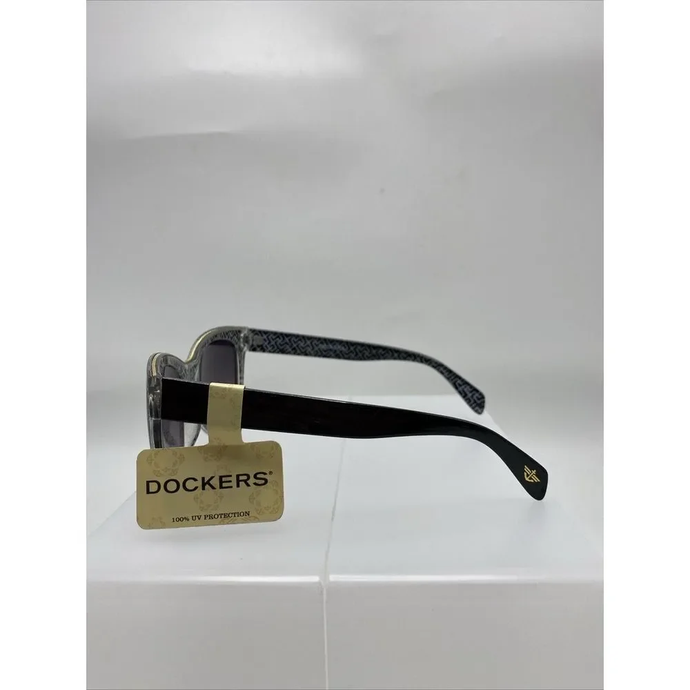 Dockers Large Plastic Way Style Sunglasses Black NEW 3382
